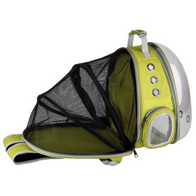 Portable Pet Cat Backpack Foldable Multi-Function Pet Dog Carrier Bag Large Space Capsule Bubble Shoulder Pet Backpack Tent Cage: Yellow