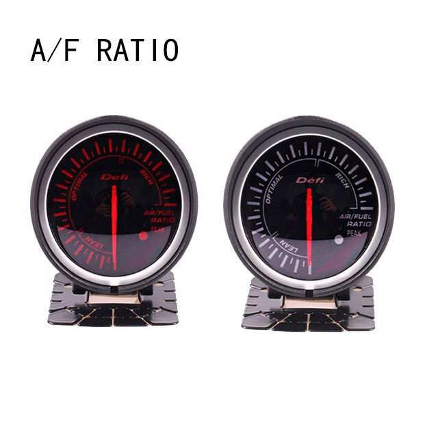 Universal df bf auto gauge varvräknare mätare med rött vitt ljus volt vatten temp oljepress vakuumförstärkning ext temp a/f ratio mätare: A eller f förhållande