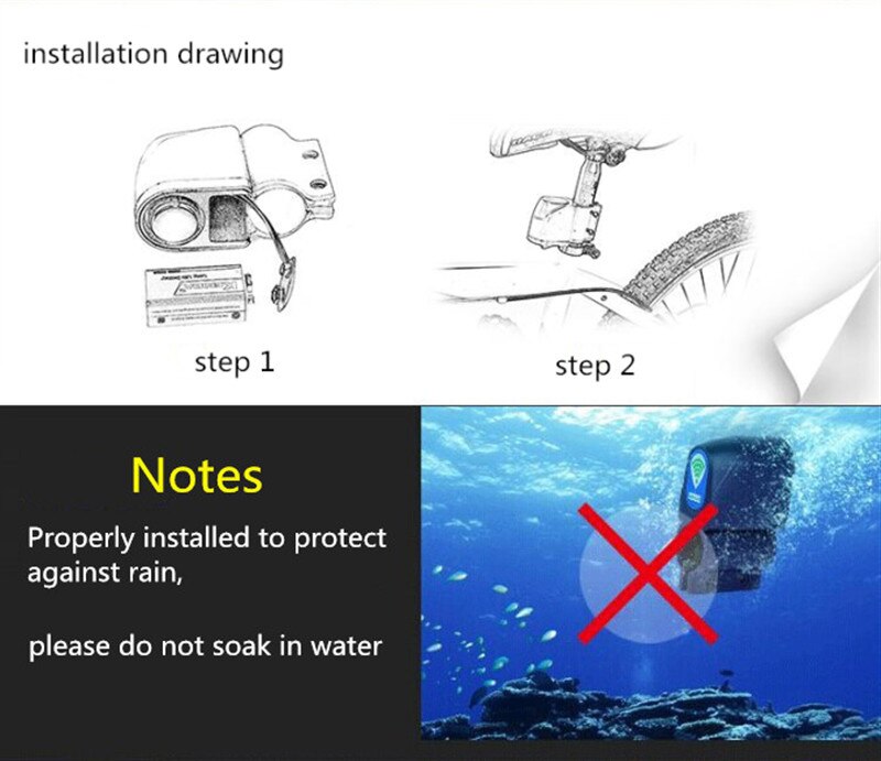 Wireless Alarm Lock Bicycle Bike Security System With Remote Control Anti-Theft Bicycle Accessories