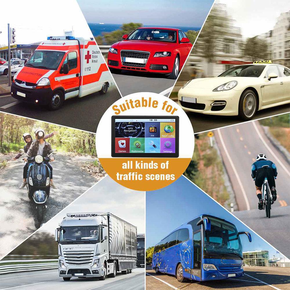 256MB+8G Truck HD GPS Navigator 7 Inch Support for National Languages GPS Navigator System 7" Free Map Car GPS Navigation