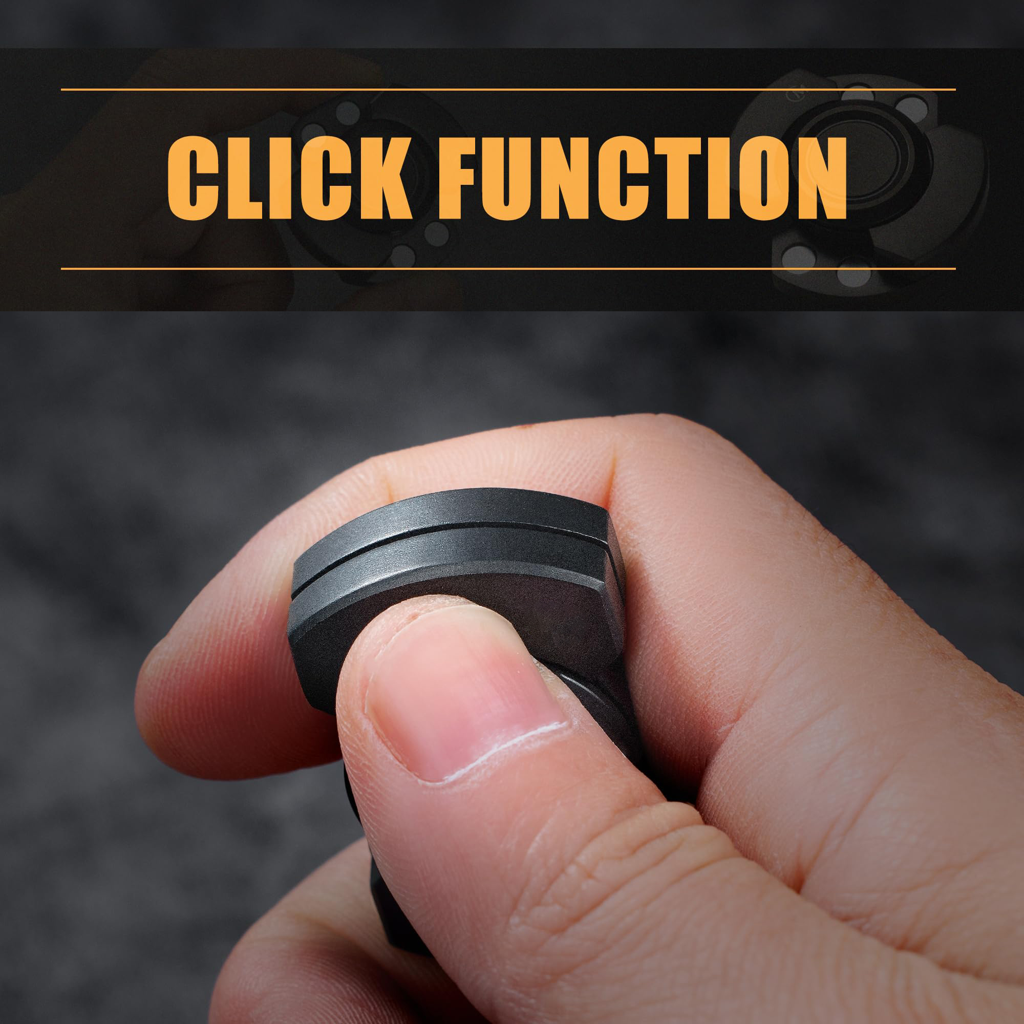 Combo de deslizador y spinner Fidget 3 en 1 de acero inoxidable con botón de clic, juguete de Metal para aliviar el estrés de adultos