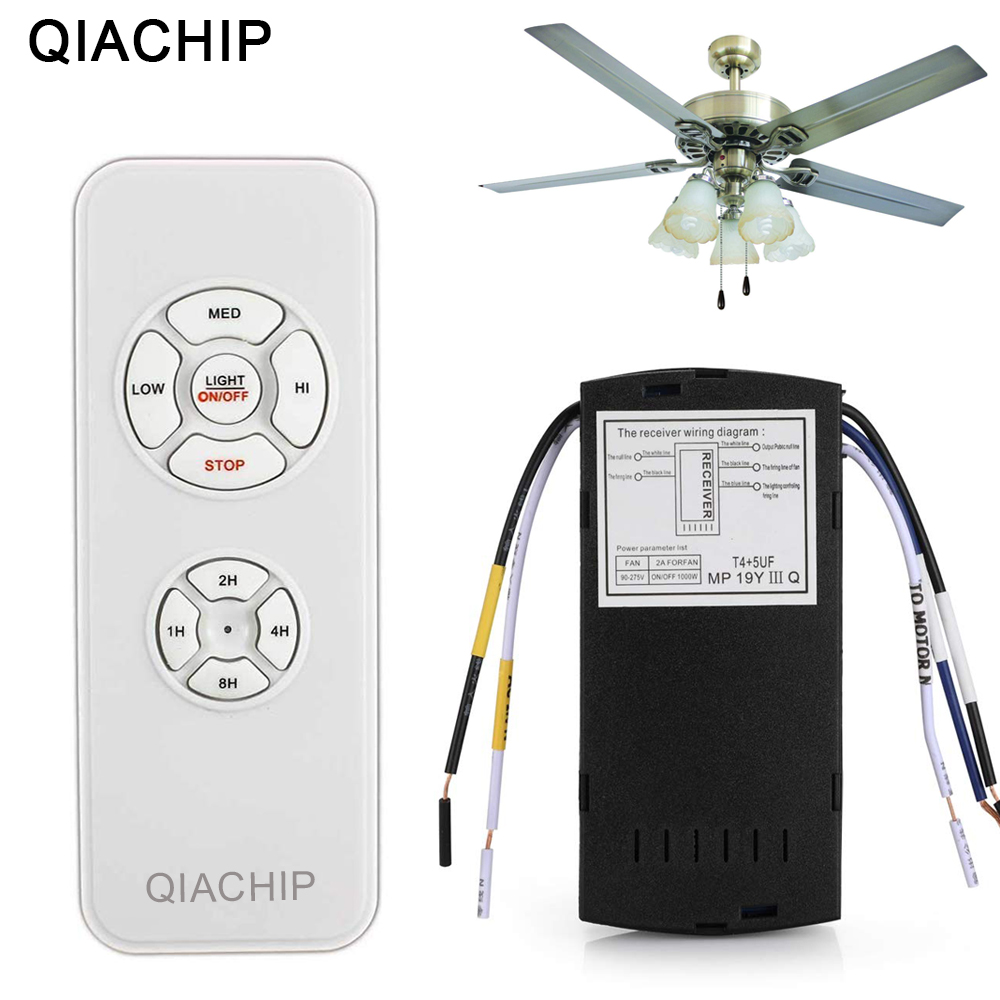 QIACHIP Universele Plafond Ventilator Lamp Afstandsbediening Kit AC 110-240 V Timing Schakelaar Aangepast Windsnelheid Zender ontvanger