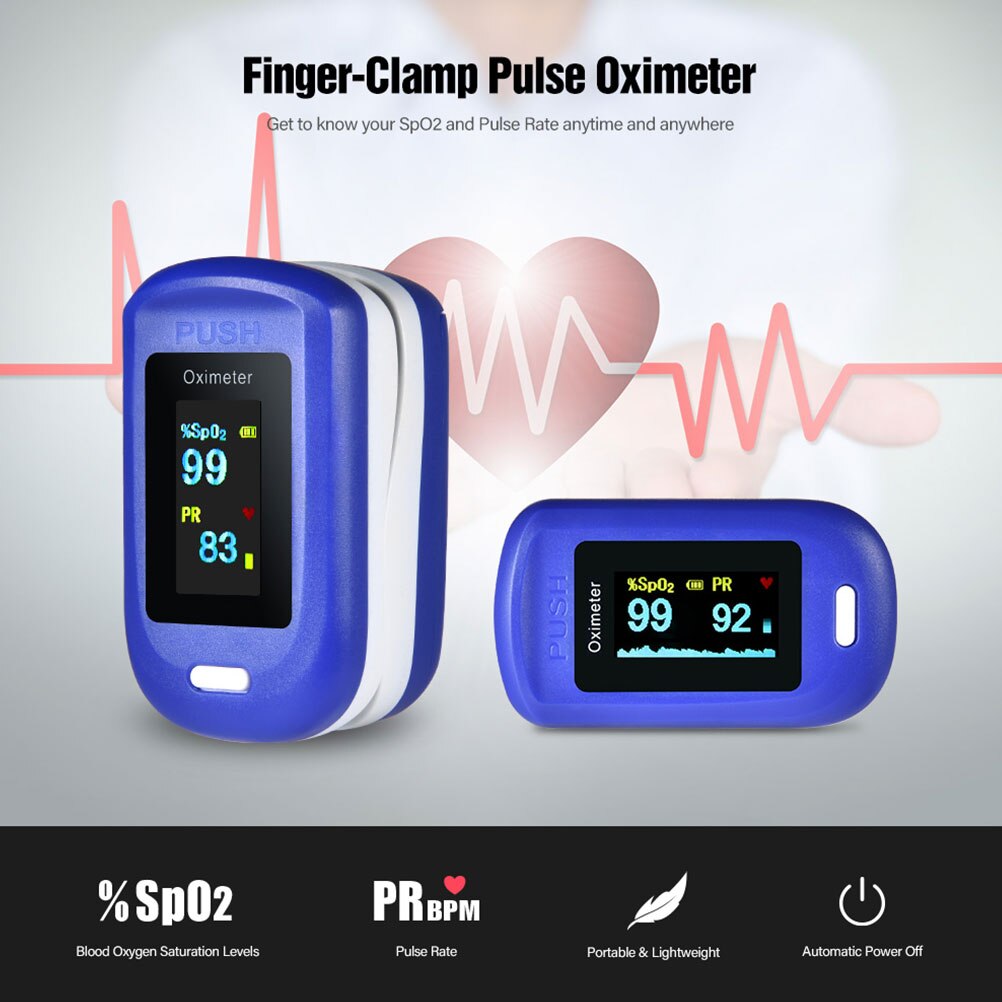 Fingertip Pulse Oximeter Digital Finger Oximeter OLED Pulse Oximeter Display Heart Rate Monitor SPO2 PR Pulsioximetro