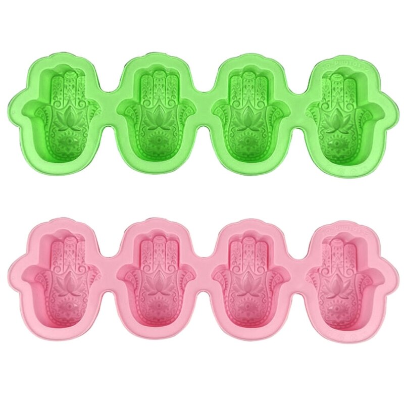 Lotus In De Palm Zeep Mold Khamsah Hamsa Hand Epoxyhars Siliconen Mal Hand Van Fatima Kaars Hars Gieten Mallen gereedschap