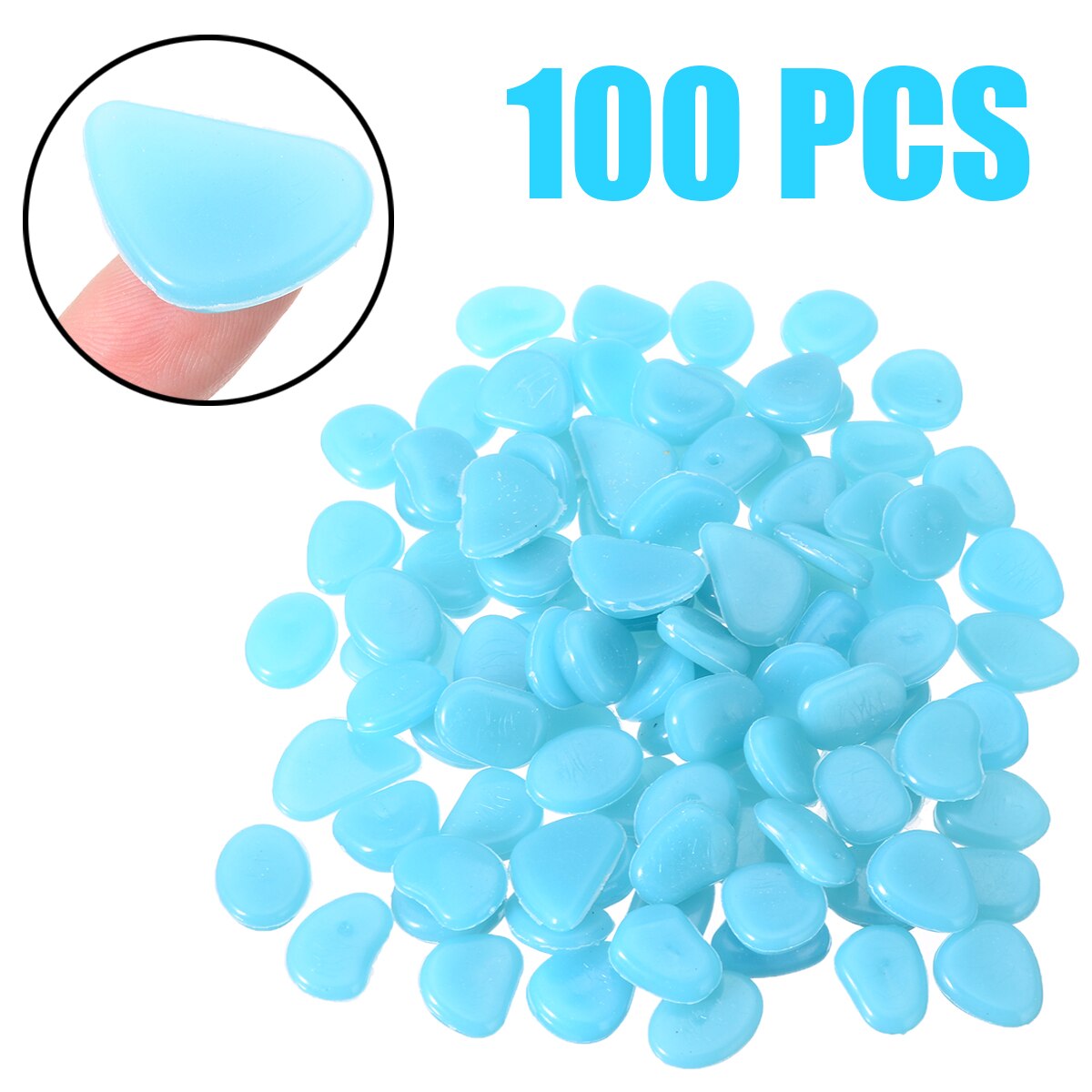 100 sztuk świecące w ciemności otoczaki robić ogrodu blask świecące kamienie skały robić ogrodu patio chodniki ścieżka trawnik ogród wystrój ogrodu Mayitr