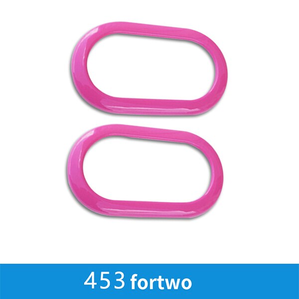 Car inner door bowl Decorative shell cover For Smart Fortwo Forfour 453 car accessories interior styling Modification Sticker: Rose red-2PCS