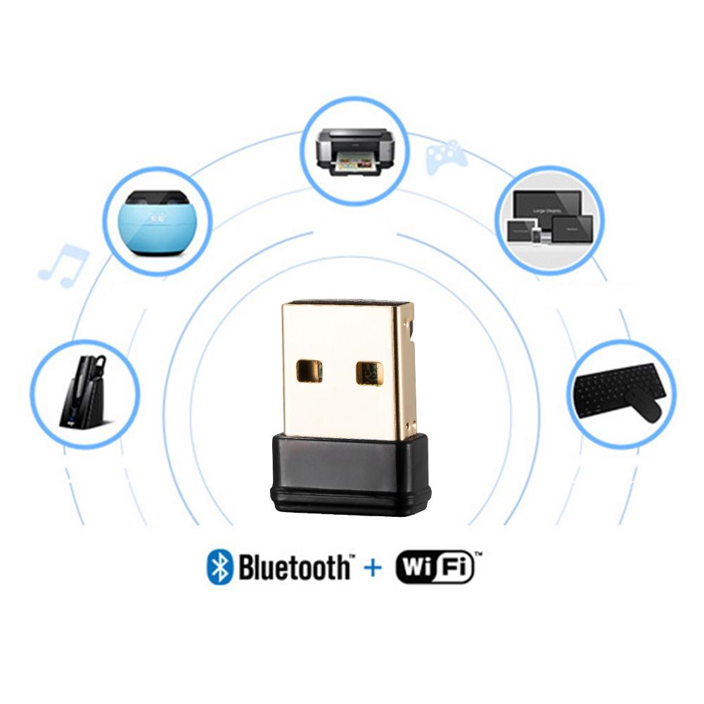 BT4.0 150M Mini USB WIFI Bluetooth Dual Functie Draadloze Netwerkkaart Voor Bluetooth Luidspreker Hoofdtelefoon Muis Toetsenbord