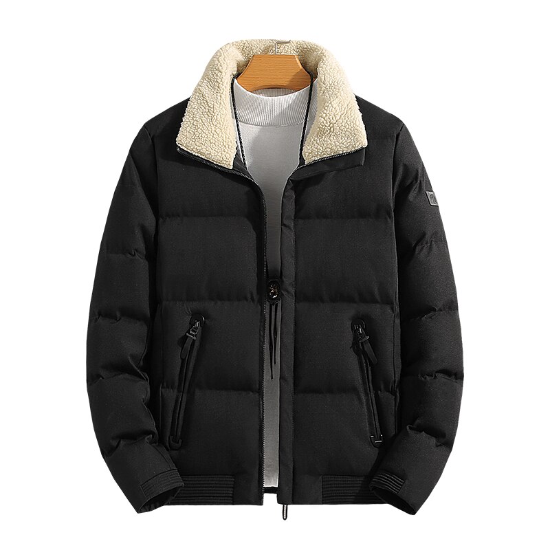 Innerjacka i fleece för män tjocka varma lediga parkas ytterkläder jackor herr jaquetas masculina invern överrock manliga toppar