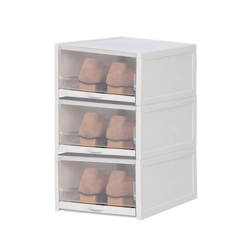 3 stuks ladekast schoenendoos slaapkamerafwerking plastic schoenendozen gemonteerd stofdicht transparante schoenenkasten: Default Title