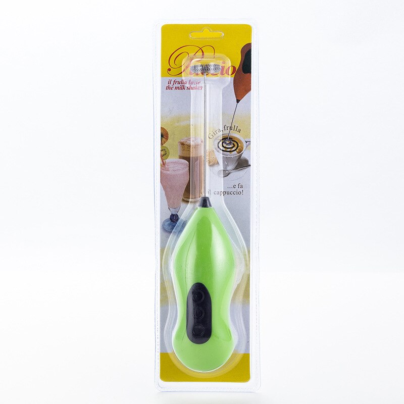 Sähköinen maidonvaahdotin automaattinen kädessä pidettävä vispilä cappuccino kahvivaahto kannettava vatkain työkalu kahvinmunankeitin vaahdotin maidon keittiö: Vaaleanvihreä