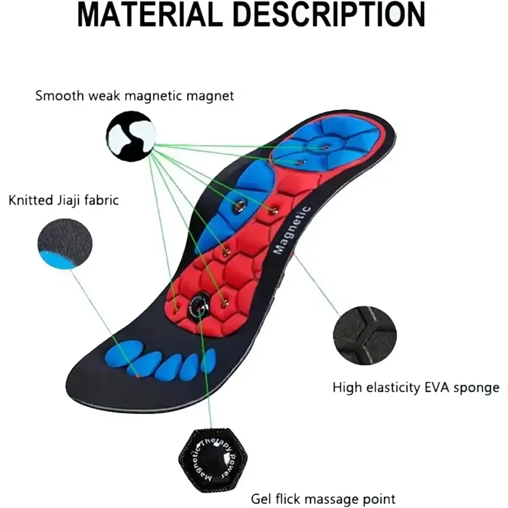 Magnetische Therapie Massage Einlegesohlen Fuß Akupressur Verbesserte Magnetische Einlegesohle Punkt Therapie Füße Körper Detox Einsatz Orthopädische Pads