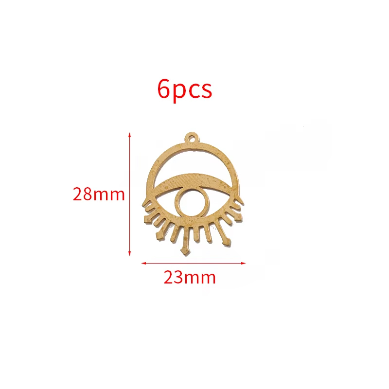 1 paquete de latón en bruto religioso Egipto Ojo del mal Celestial ojos que todos ven encanto colgante para joyería DIY haciendo Accesorios: Negro