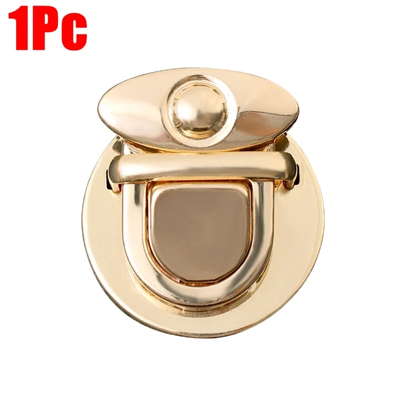 3pcs Women's Locks Clasp DIY Craft Hand Bags Purse Catch Buckles Metal Snap Clasp Closures Wallet Fasteners Wallet Buckle Totes: Light Gold