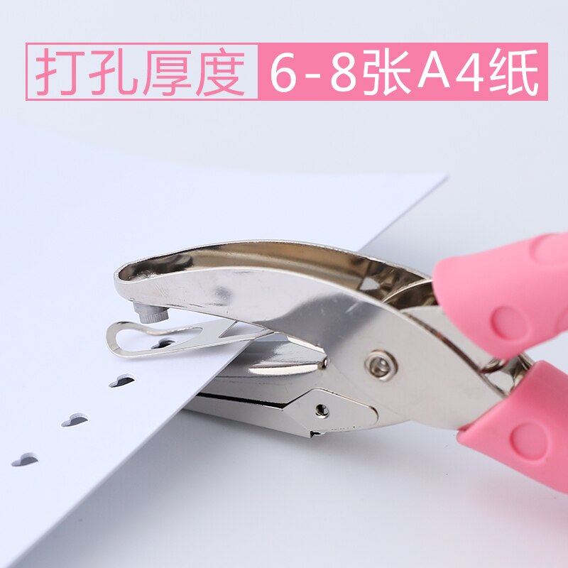 DIY stars patroon multifunctionele hand grip puncher wenskaart scrapbook notebook craft vorm puncher roze handvat