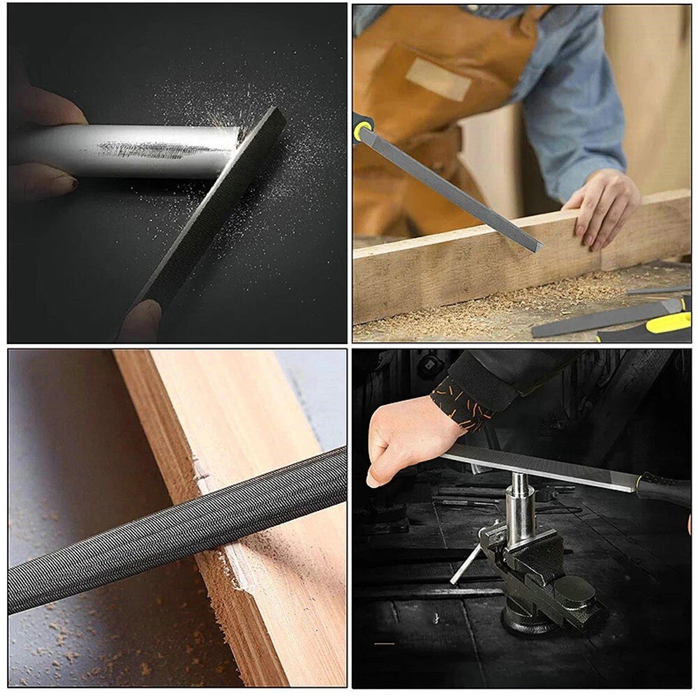 19Pcs Staal File Tool Set File Set Bestand Kit Platte Driehoek Half-Ronde Ronde Bestand Dubbele Patroon 140mm Hand Tool Sets