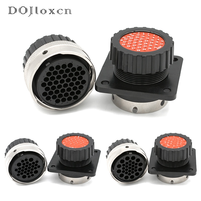 1 Set 31 32 48 Hole ITT Aviation Wiring Socket Waterproof Male Female Connector Plug Plastic Shell 192900-0425 192900-0475