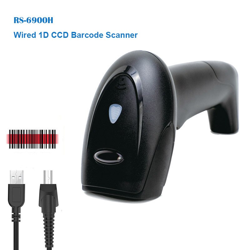 RS-6900WD handheld sem fio 2d scanner de código de barras leitor usb berço receptor base carregamento 1d código de barras digitalização portátil: 6900H 1D CCD