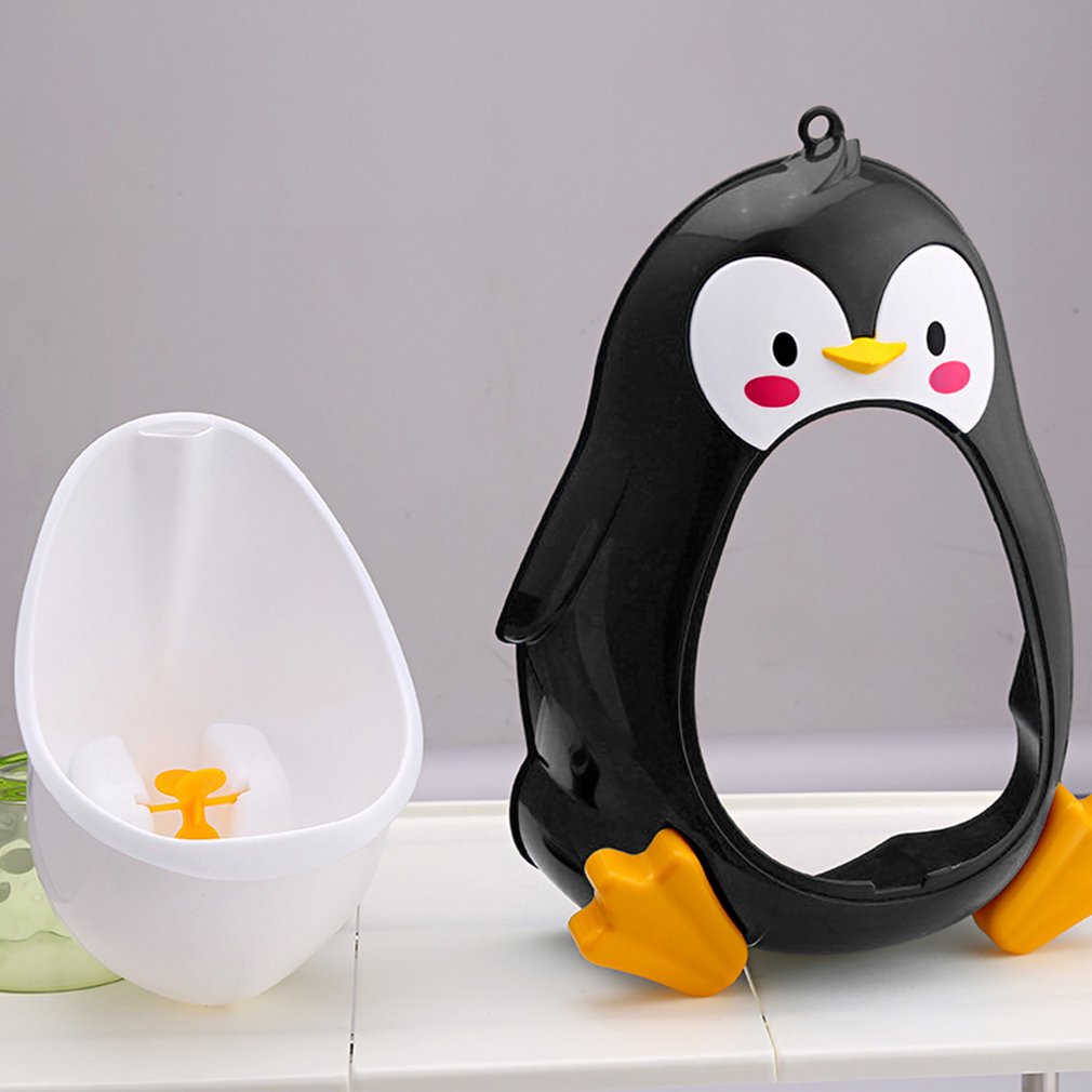 Baby potte toilet træning drenge stående urinal pingvin form vægmonterede børn står lodret urinal potte til børn