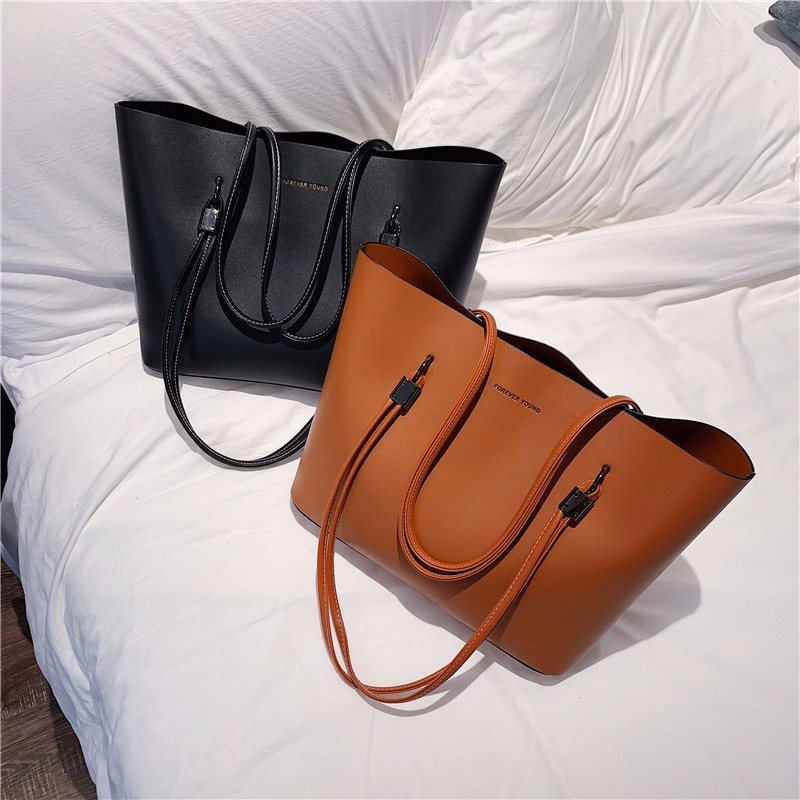 Women bag Solid Women's PU Leather Handbags Luxury Lady Hand Bags With Purse Pocket Women messenger bag Big Tote Sac Bols