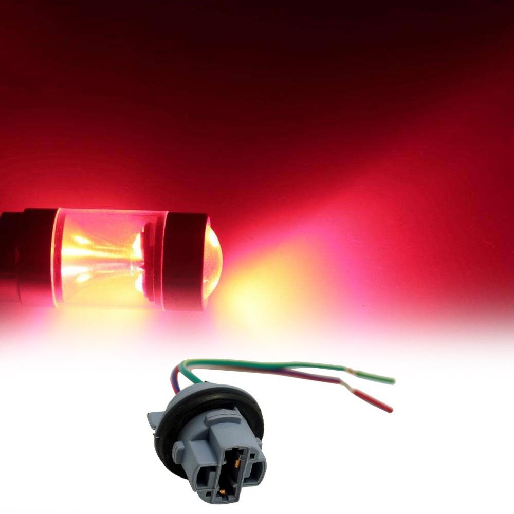 1 stk bil 7440 / w3 x 16d / w21w / t20 led lamper lys signallys stikkontakt