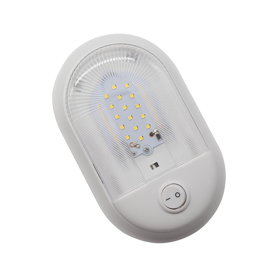 24 LED Ceiling Dome Light 12V/24V with On/Off Switch for RV Marine Yacht Camper Low Consumption and High Brightness