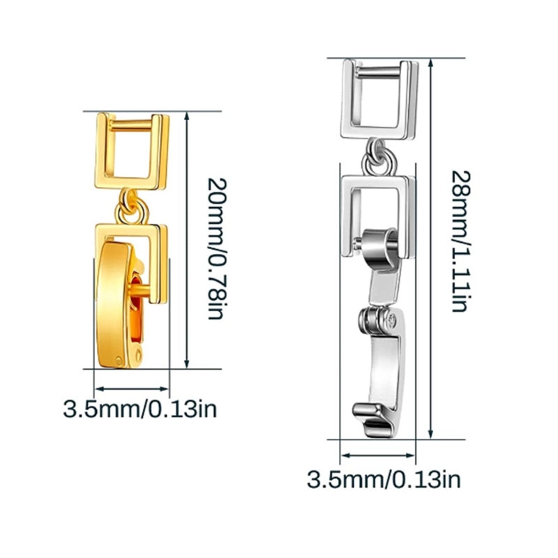 5 stuks eenvoudige ketting armband verlengers legering verlengstuk vouwsluiting voor armband ketting en sieraden maken