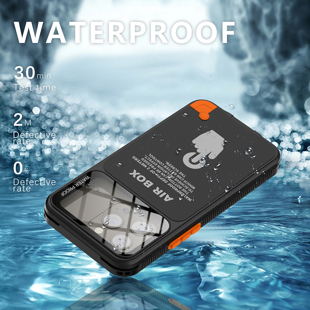 Funda impermeable IP68 para iphone 15 Pro, funda 14 13 12 bajo el agua 360, cubierta de sellado de cuerpo completo, Protector de pantalla incorporado a prueba de golpes