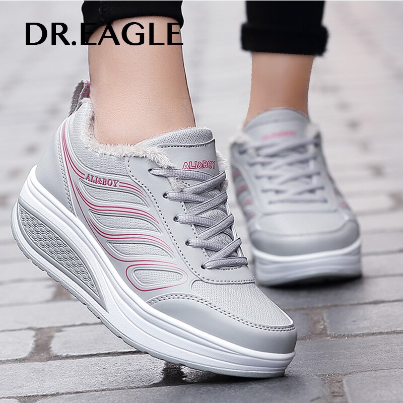 DR.EAGLE trainers ladies shoes sports for women winter sneakers platform fitness slimming Swing sport shoes female