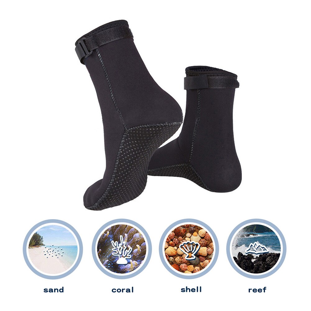 Calcetines de buceo de neopreno para adultos, botas de agua antideslizantes, traje de playa, zapatos de buceo, calcetines de surf