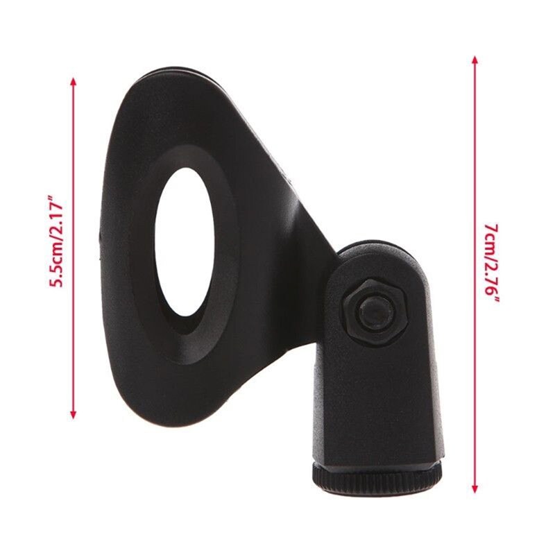 1pc supporto per microfono in plastica nera supporto per microfono supporto per Clip flessibile con morsetto