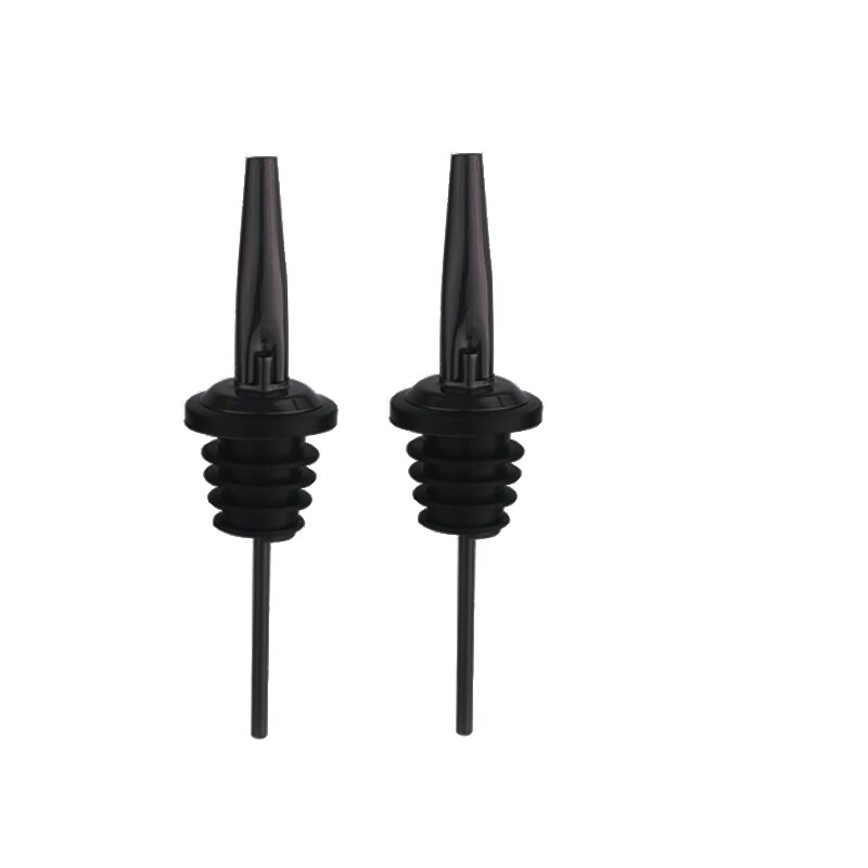 2-3PCS Stainless Steel Speed pourer Liquor Bottle Pourers and Vinegar Tapered Stopper Spout Suitable for About 3/4" Bottle Mouth: 2 Black