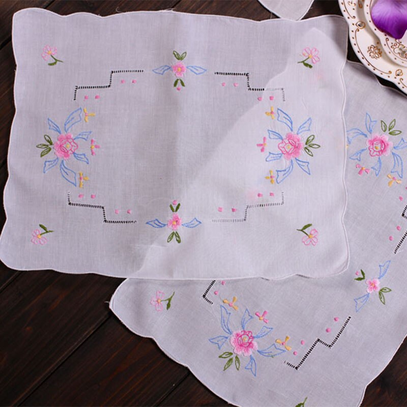 Alfombrilla de algodón bordada para mesa, posavasos de tela para taza, posavasos, Mantel Individual para bebidas de Navidad, para comedor, té y cocina: Square40X90CM