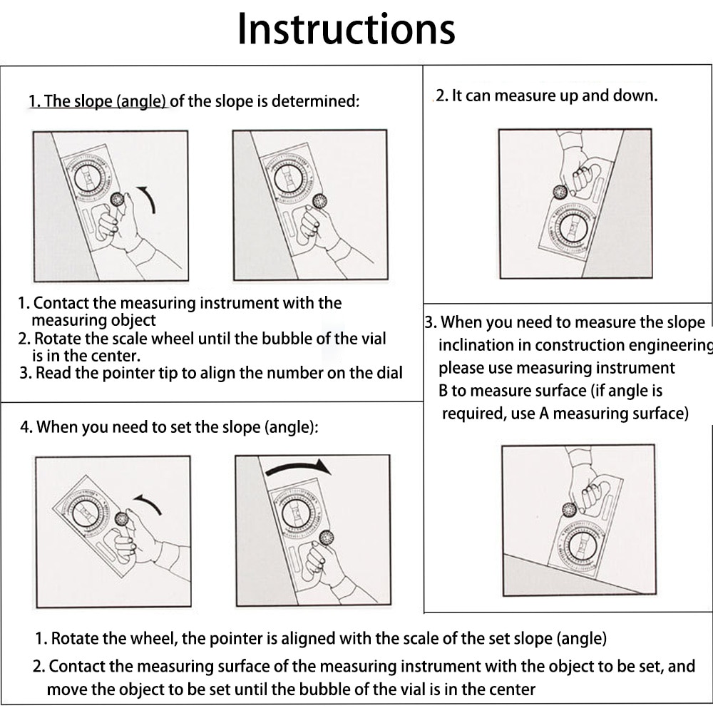 Slope Inclinometer Angle Finder Slope Protractor Tilt Level Meter Clinometer Gauge With Magnetic Base Measuring Tool