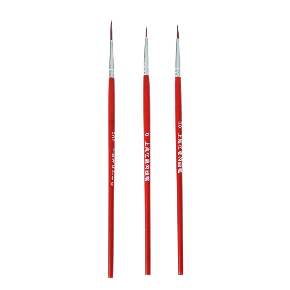 Juego de pinceles finos de nailon para pintura acrílica, pincel fino para pintar a mano, suministros de arte, bolígrafo para dibujo artístico, 10 unidades