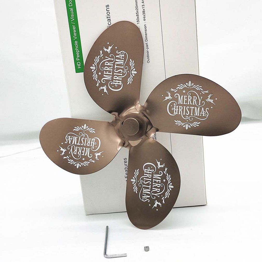 Premium Fireplace Thermodynamic Fan Alumina Fan Blade Ultra Quiet Warm Fireplace Fan Thermal Power Fan 4-Blade Stove Fan: Fan Blades D
