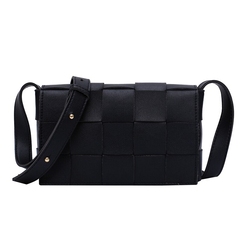 Sac à main pour femmes de à tricoter sac à bandoulière sacs à bandoulière pour femmes: Black shoulder bag