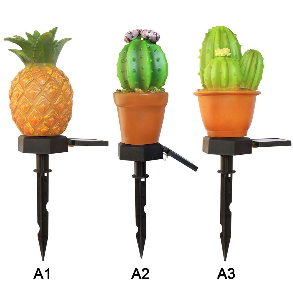 Pineapple Cactus Solar Path Light Solar Garden Stake Light Ground Light Solar Lawn Lamp For Garden