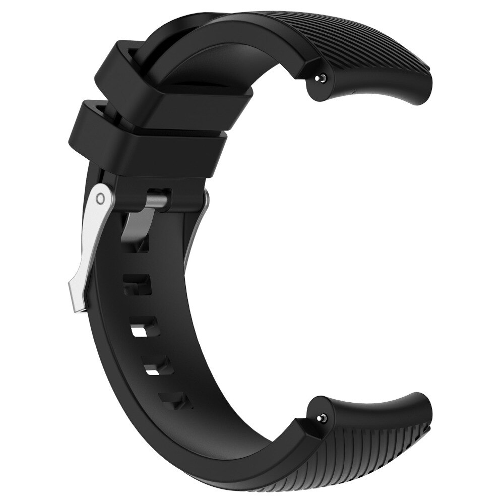 Wrist Strap for xiaomi huami Amazfit Stratos 3 2 2S strap Silicone band With Buckle Sports Belt for xiaomi huami amazfit3: Black