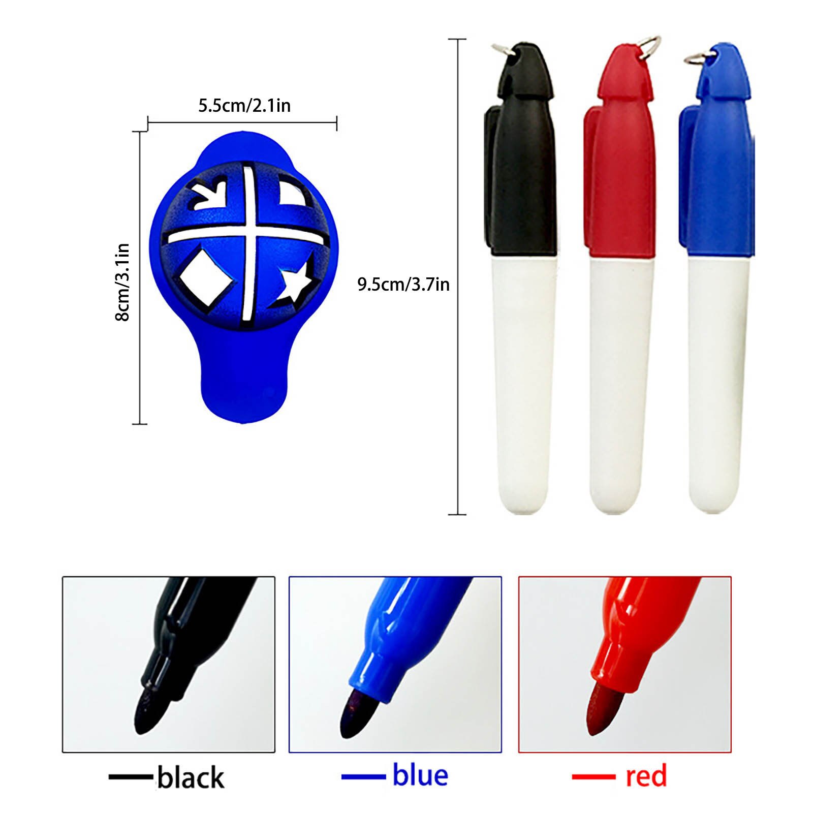 1 Set Golfbal Marker Tool Golf Hoed-Vormige Lijn Tekening Apparaat Putting Lijn Marker Positionering Aids Outdoor Golf sport Tool