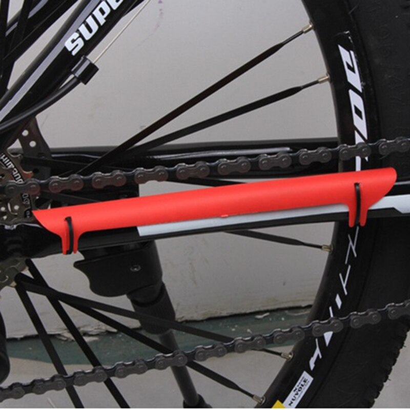 1Pc Bike Chain Guard Protector Kleurrijke Plastic Fietsen Achterbrugbeschermer Zorg Frame Cover Guard Fiets Rijden Onderdelen 6 kleur