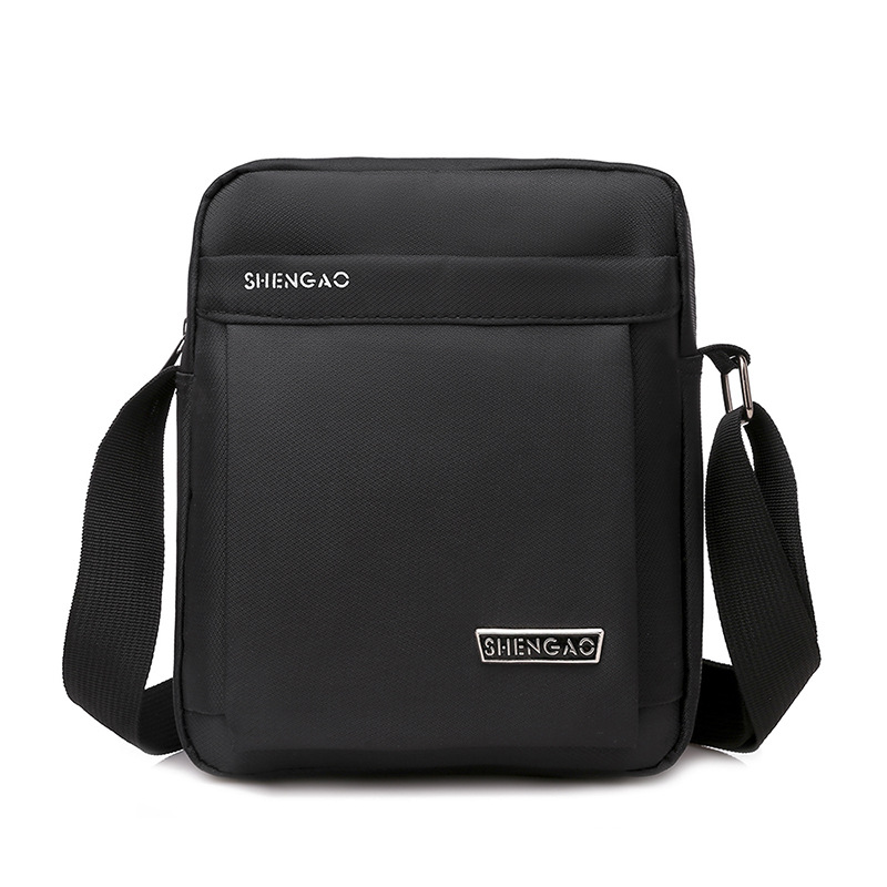 IVOTKOVA hommes sac de messager étanche hommes sac à bandoulière petit Nylon fermeture éclair sac bandoulière pour hommes sacs à main directe: BLACK