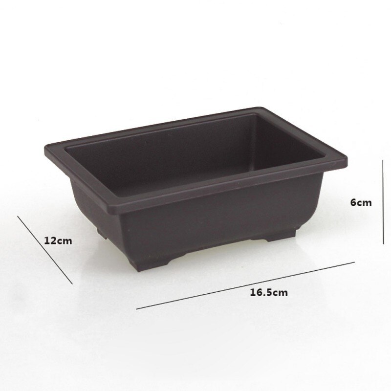 High Garden Pots Flower Planters Pot Imitation Balcony Square Pots Flower Bonsai Bowl Planter Rectangle Bonsai: Rectangular trumpet