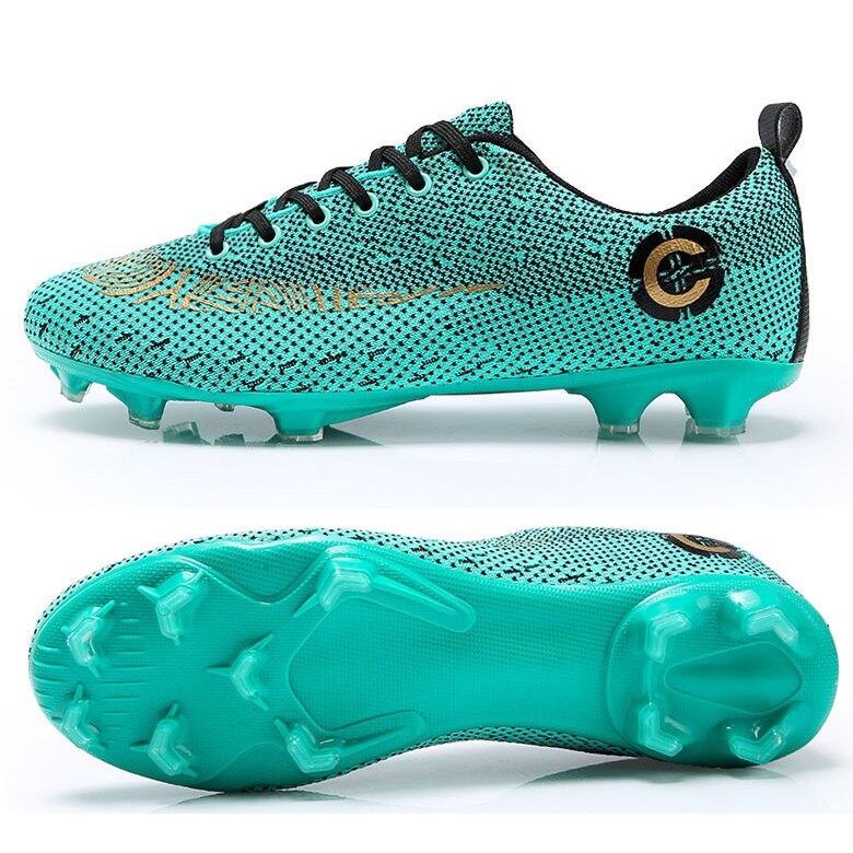 Kids Cleats Training Football Boots Turf Black Blue Men Soccer Shoes Low Ankle Sport Sneakers Size 33-47: SEE PICTURE6