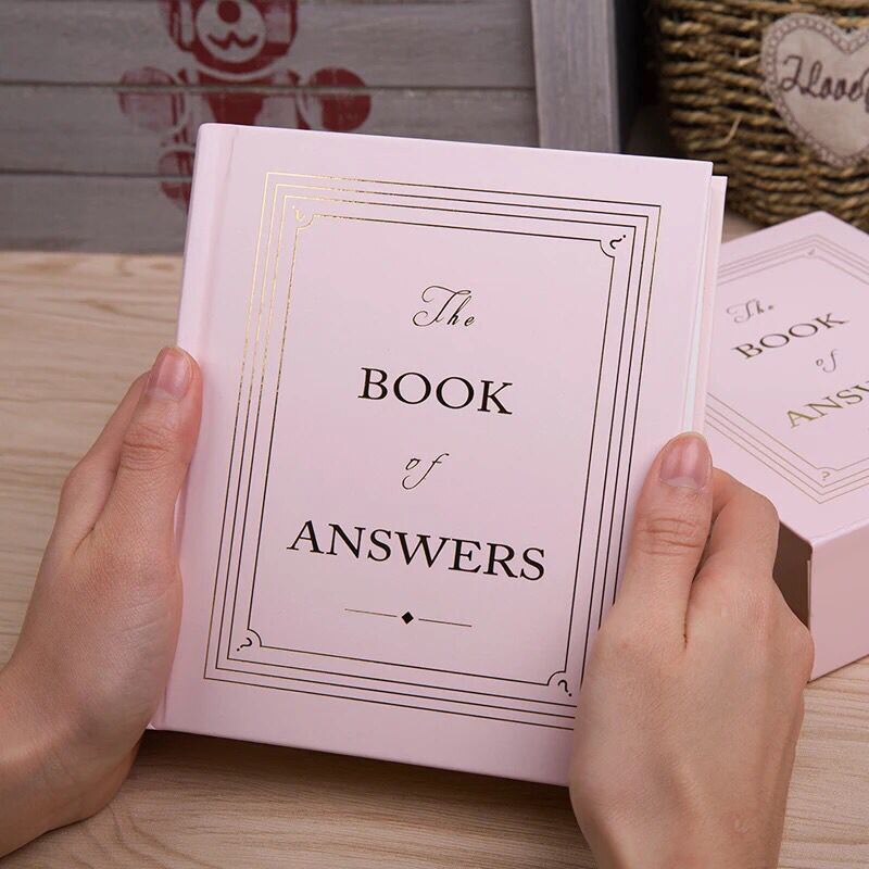 "Answers Book"Big Hard Cover Journal Diary Blank Papers Notebook Study Working Journal Pocket Memo Stationery