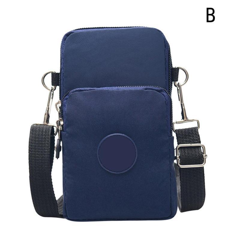 Women's Bag Korean Version of the Shoulder Bag Mobile Phone Bag Diagonal Across the Small Cloth Bag Sports Leisure Arm Bag: B