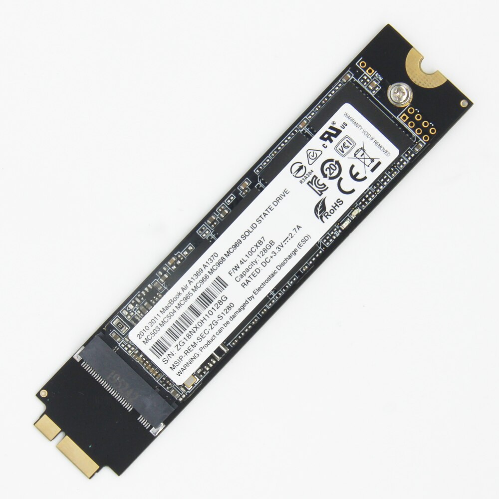 128GB SSD For Apple Laptop Macbook Air A1369 A1370 Solid State Disk MC503 MC504 MC505 MC506 MC965 MC966 MC968 SSD