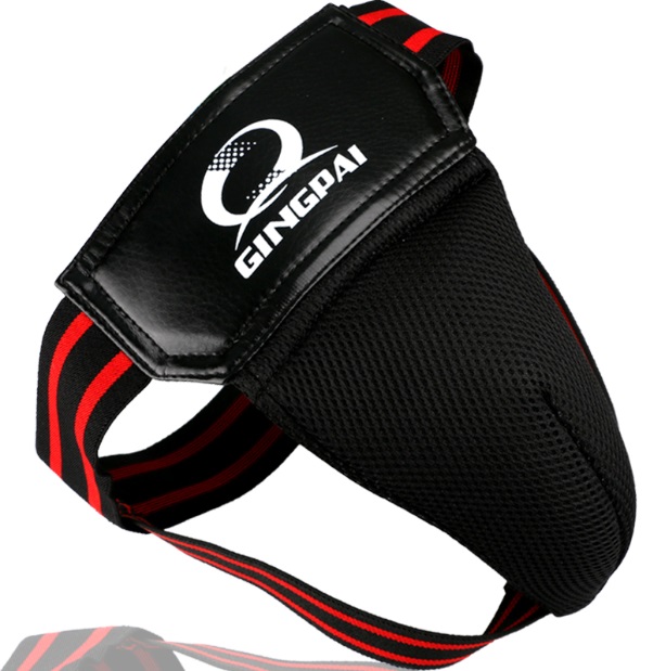 Spedizione gratuita adulto maschio Sanda protezione cavallo protezione Taekwondo MMA Groin Protector Kick Boxing protezione guardia uomini sospensorio: Black / L