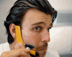 Peigne barbe transparente pour hommes, outil de beauté pour les cheveux, modèles de garniture de la barbe pour hommes, modèle de style
