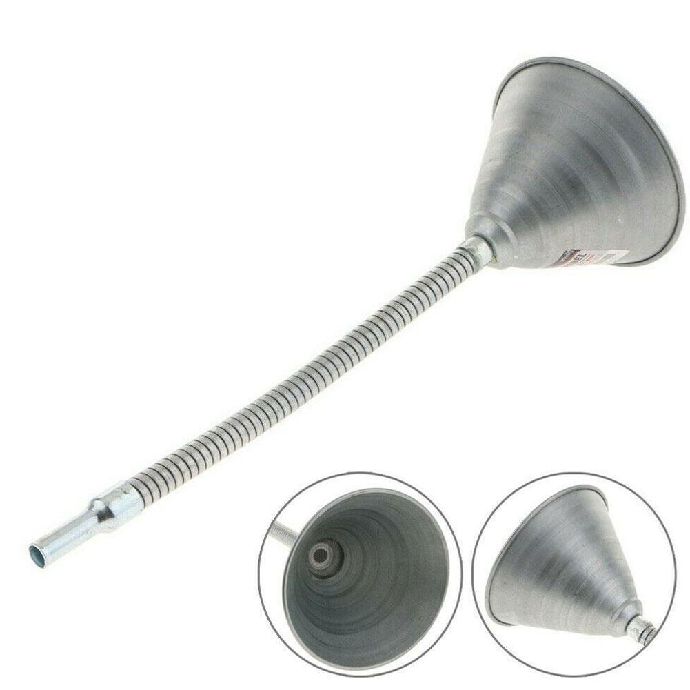 Embudo Universal de hierro para coche, embudo de repostaje de combustible y aceite de motor de gasolina, flexible con filtro, accesorios para coche