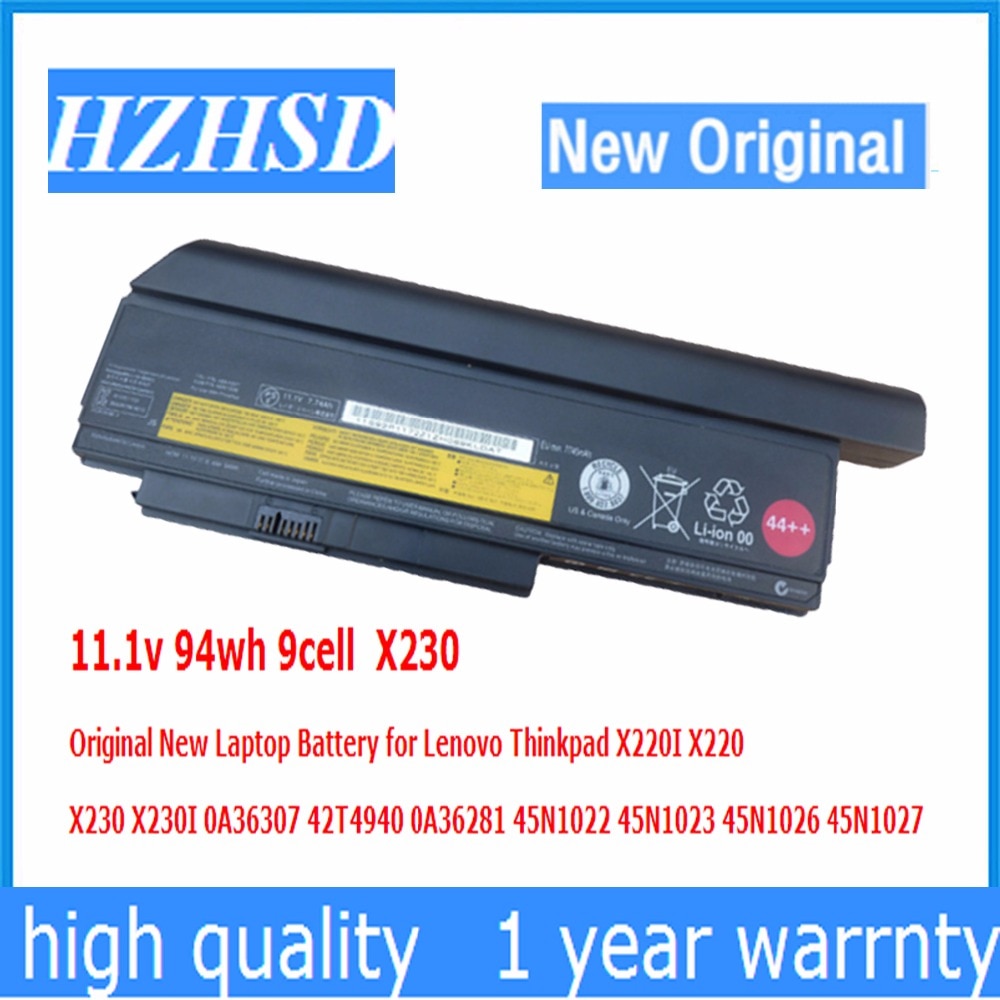 11.1v 94wh 9 kenno  x230 alkuperäinen kannettavan tietokoneen akku lenovo thinkpadille  x220i x220 x230i 0 a 36307 42 t 4940 0 a 36281 45 n 1022 45 n 1023